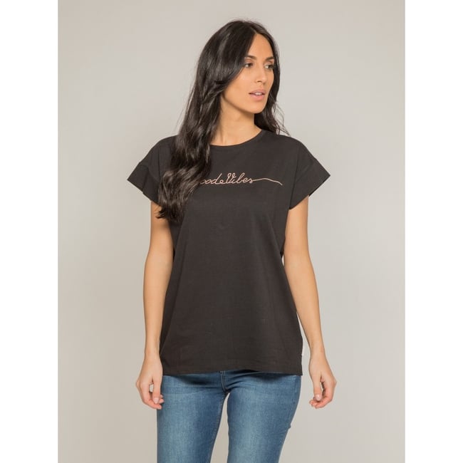 T-shirt Col Rond Message Fibes - DONA LISA