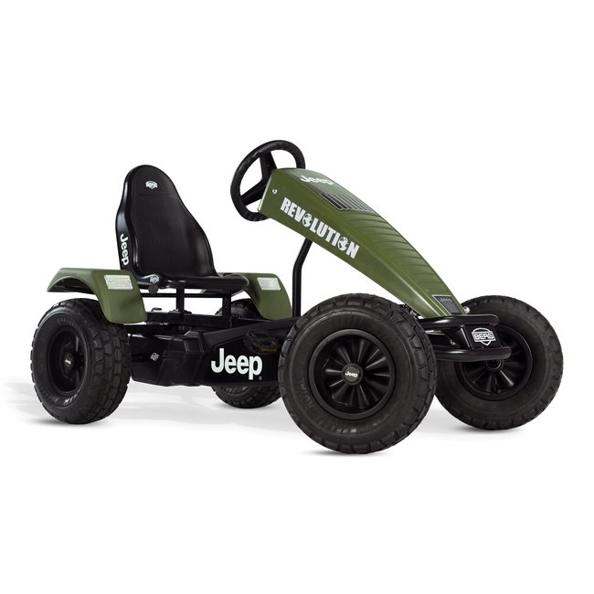 Kart à pédale électrique tout terrain Jeep XXL E-BFR vert <span itemprop=