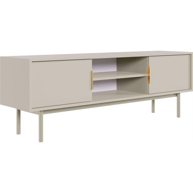 Meuble tv en bois avec rangements Couleur cachemire <span itemprop=