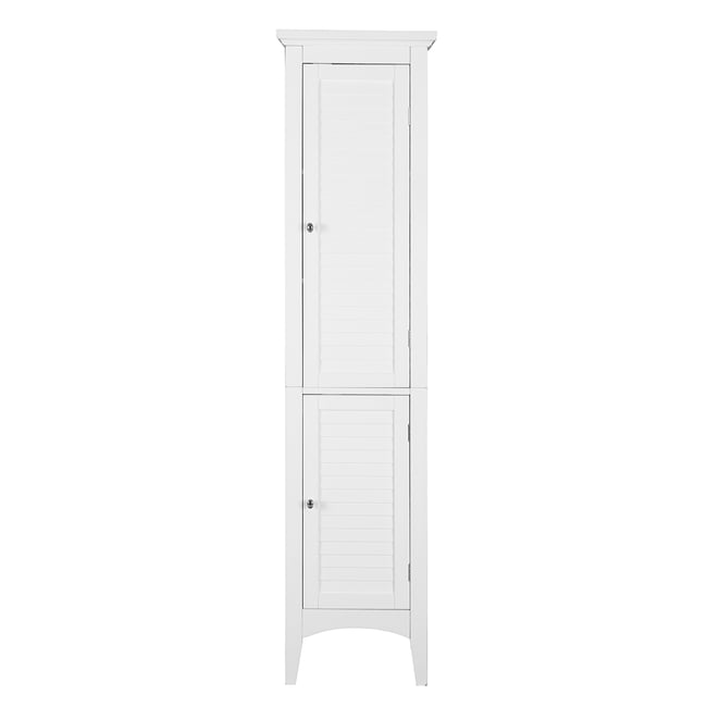 Colonne Salle de Bain avec Portes & Étagères, GLANCY Couleur blanc <span itemprop=