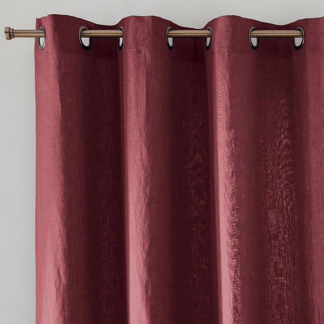 Onega Washed Linen Curtain with Eyelets - LA REDOUTE INTERIEURS