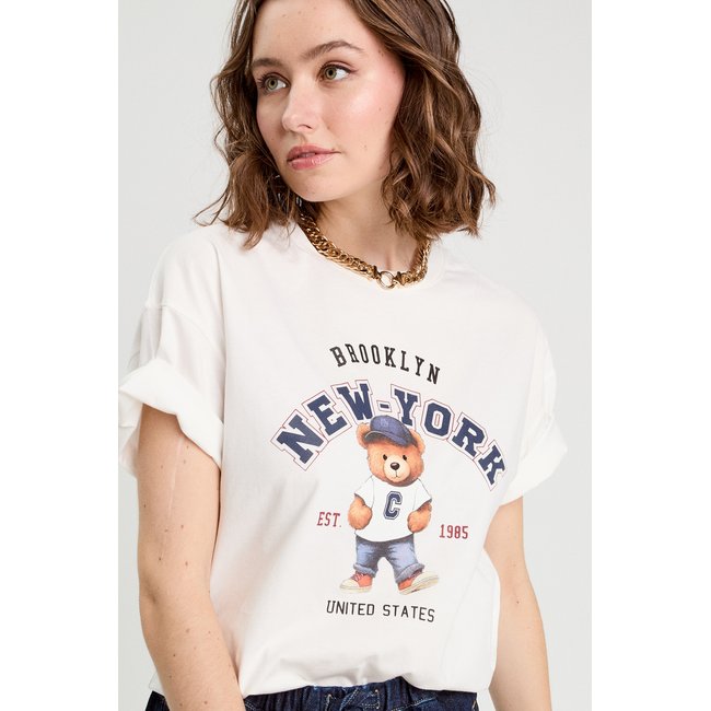 T-shirt manches courtes blanc <span itemprop=