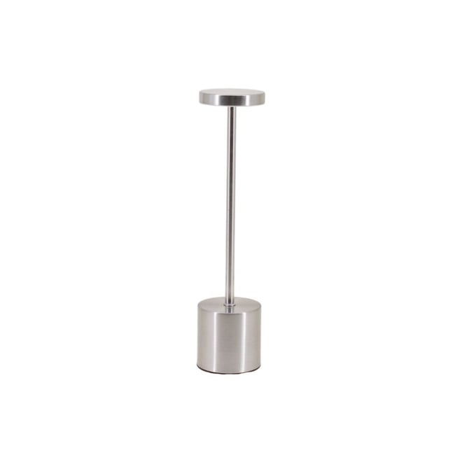 Lampe recharg. USB IP 44 en aluminium 34cm Couleur gris <span itemprop=