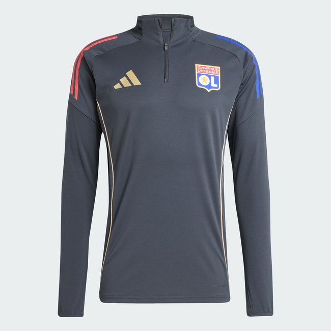 Haut d'entraînement Olympique Lyonnais Tiro 25 Competition carbon / hazy beige <span itemprop=