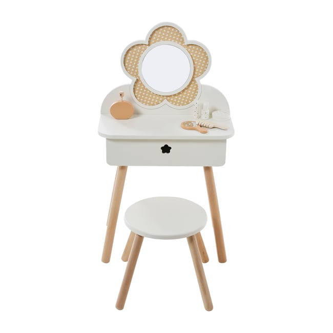 Coiffeuse cannage + accessoires en bois FSC® - VERTBAUDET