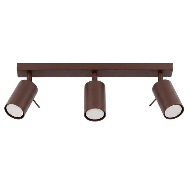 Plafonnier Acier Marron GU10 3 RING Couleur marron <span itemprop=