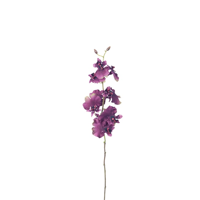 Tige d'orchidée oncidium artificielle H58 Couleur violet <span itemprop=