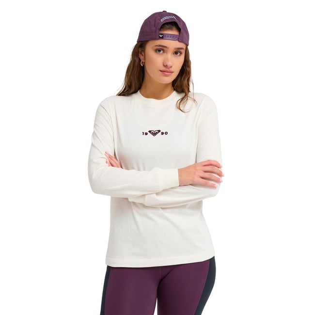 Haut de sport manches longues ESS ENERGY ELEVATED. blanc whisper white <span itemprop=