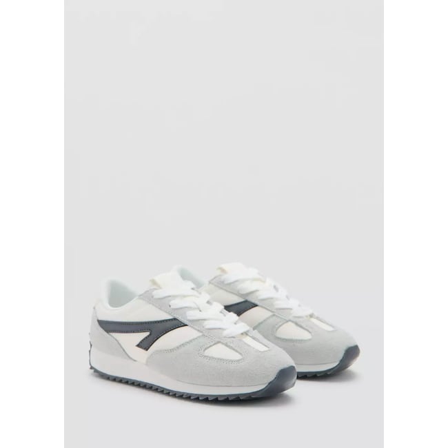 Tennis combinées cuir gris <span itemprop=