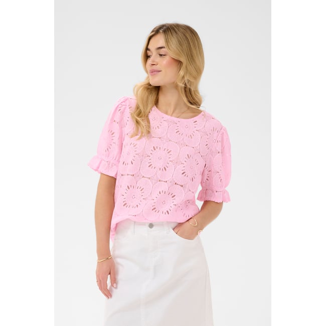 Blouse à manches courtes rose cherry blossom <span itemprop=