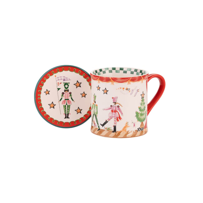 Nutcracker Mollie Mug & Coaster Set, multi-coloured, CATH KIDSTON
