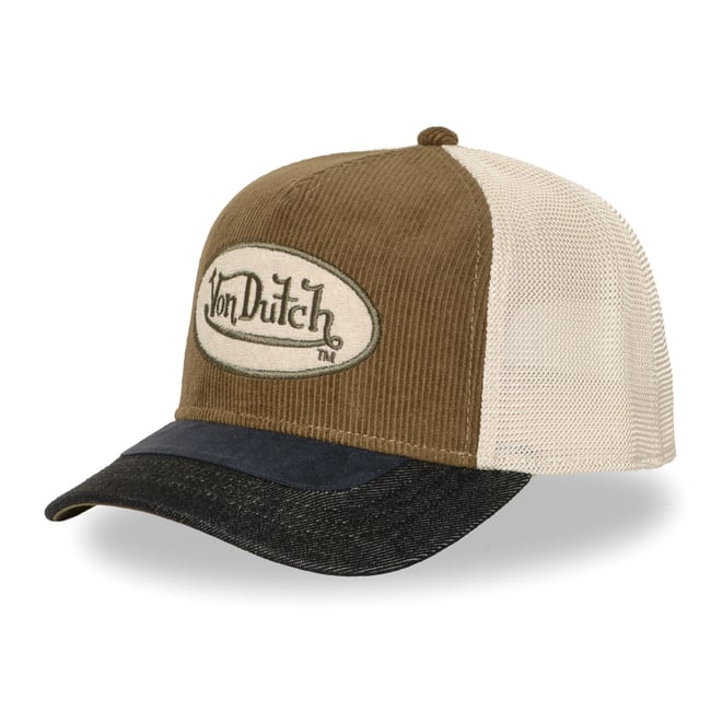Casquette Trucker Shield kaki/beige/bleu foncé <span itemprop=
