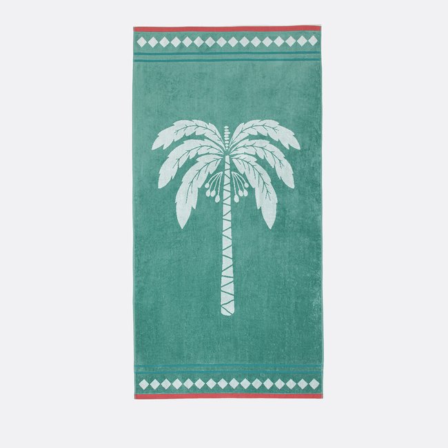 Borneo Velour Towelling Beach Towel, green, LA REDOUTE INTERIEURS