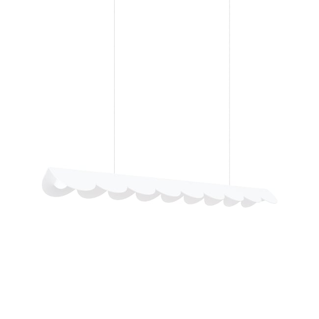 Suspension Aluminium Blanc LED 1 Biscuit Couleur blanc <span itemprop=