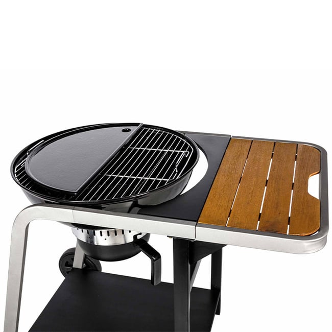 Plancha demi-lune pour barbecue noir <span itemprop=