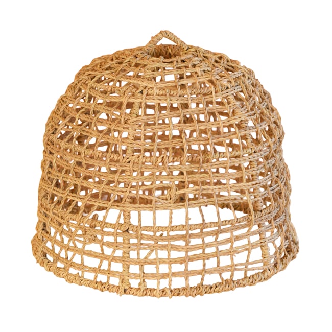 Abat-jour fibres roulées ajourées dôme -  LOJI Couleur naturel <span itemprop=