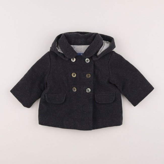 Manteau - Très bon état gris <span itemprop=