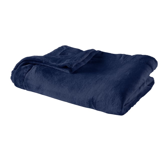 Plaid Polaire Extra Doux Coloris Bleu bleu <span itemprop=