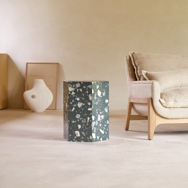 Bout de canapé, ZOÉ Couleur vert foncé <span itemprop=