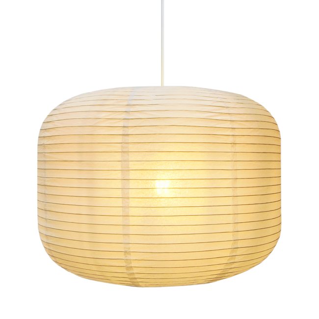 Abat-jour forme donut avec un style moderne blanc en papier, TUVA Couleur blanc <span itemprop=