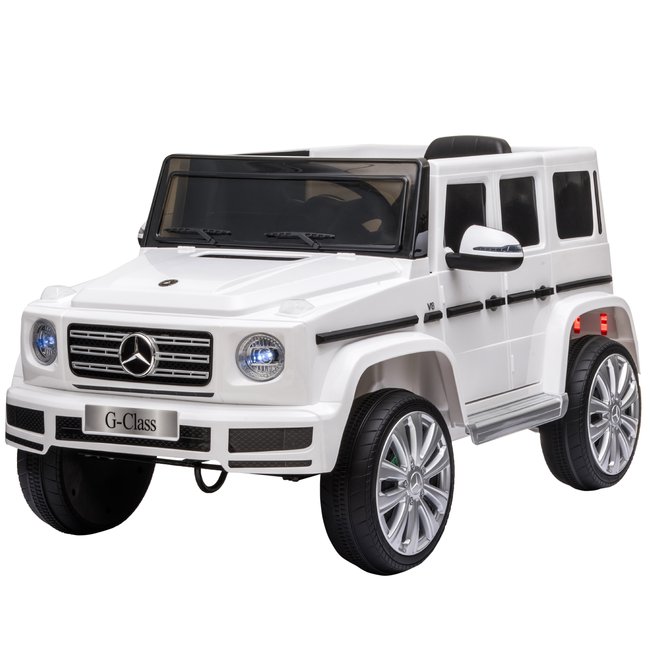 Voiture électrique enfant Mercedes Benz Classe G avec télécommande blanc <span itemprop=
