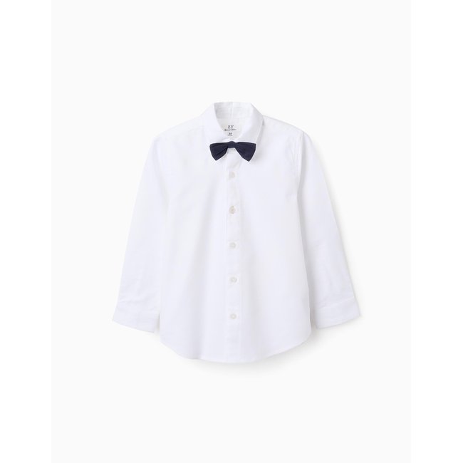 Chemise en Coton avec Nœud blanc <span itemprop=