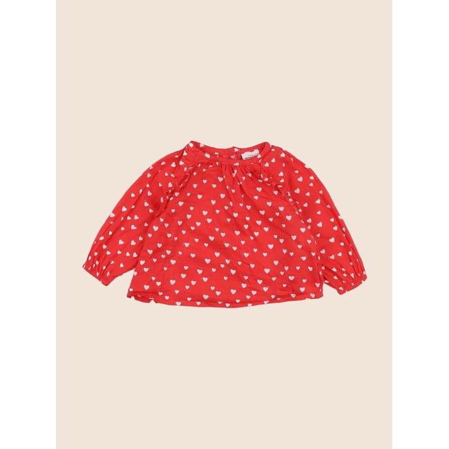 Blouse - Très bon état rouge <span itemprop=