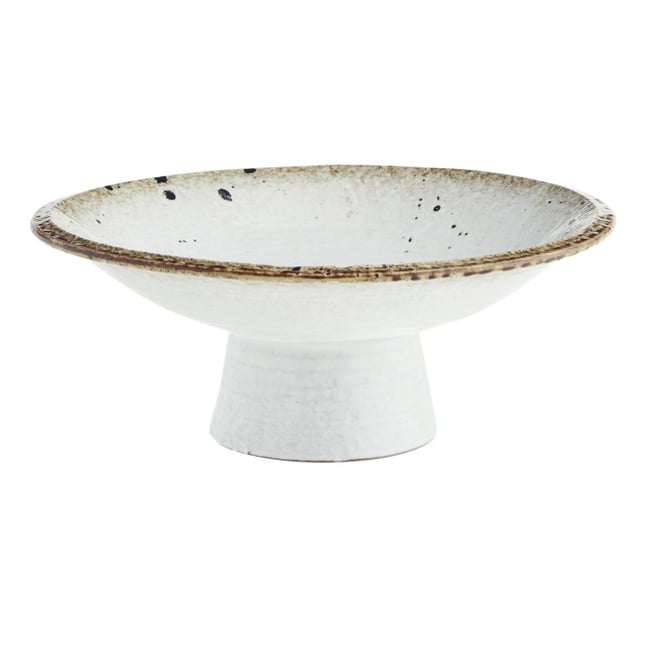 Bol sur pied de service grès Couleur blanc <span itemprop=