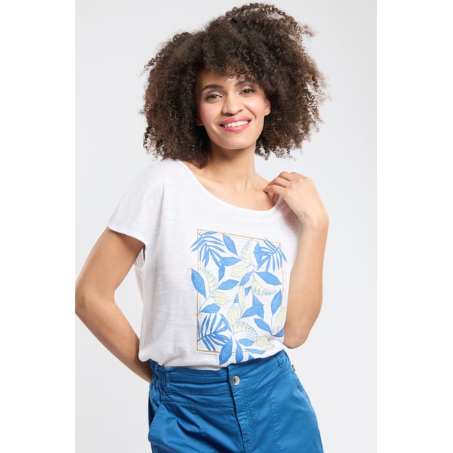 T-shirt sans manches Isaure blanc <span itemprop=