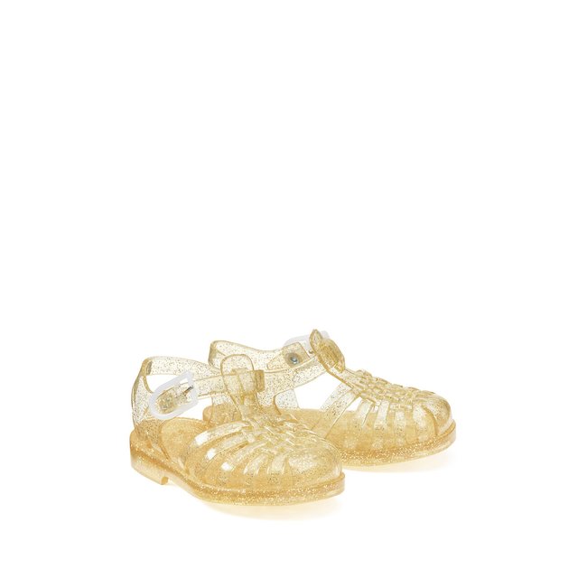 Sandales Sun paillettes dorées <span itemprop=