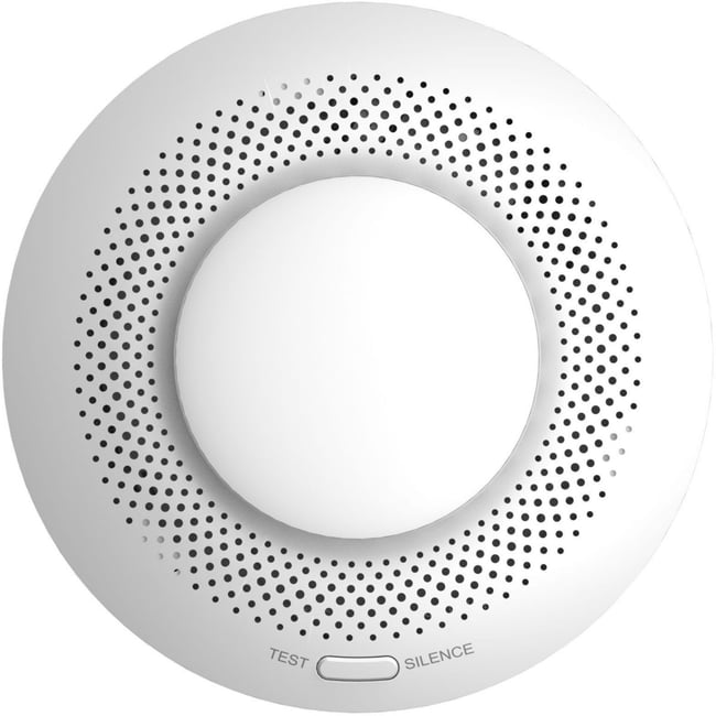 Détecteur de fumée connecté T4C blanc <span itemprop=