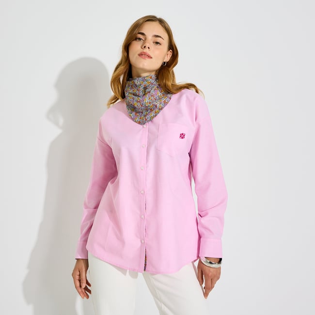 Chemise avec bandana rose <span itemprop=