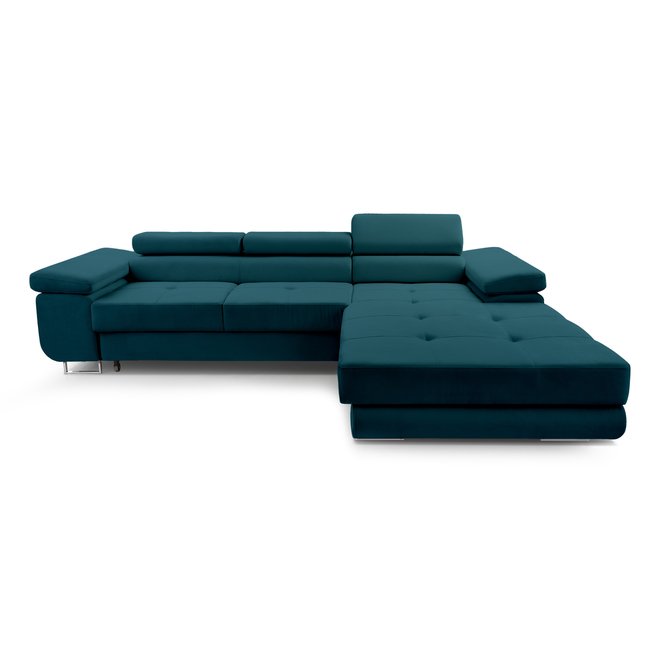 Canapé d'Angle Convertible en Velours 6 places - PABLO - LISA DESIGN