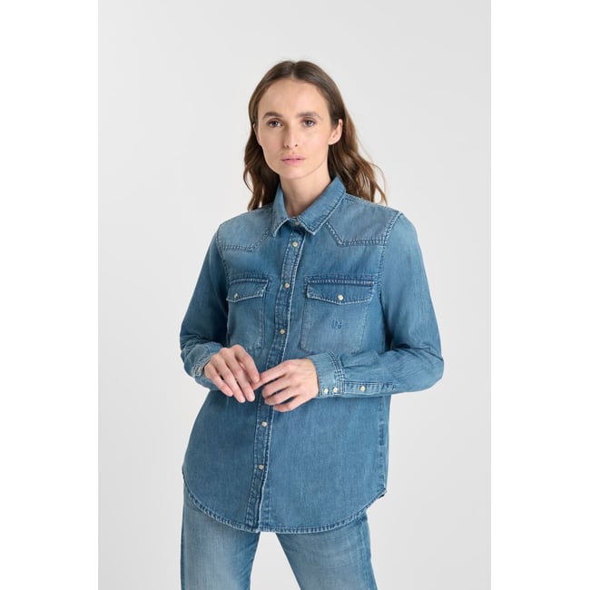 Chemise en jeans BARBARA blue <span itemprop=