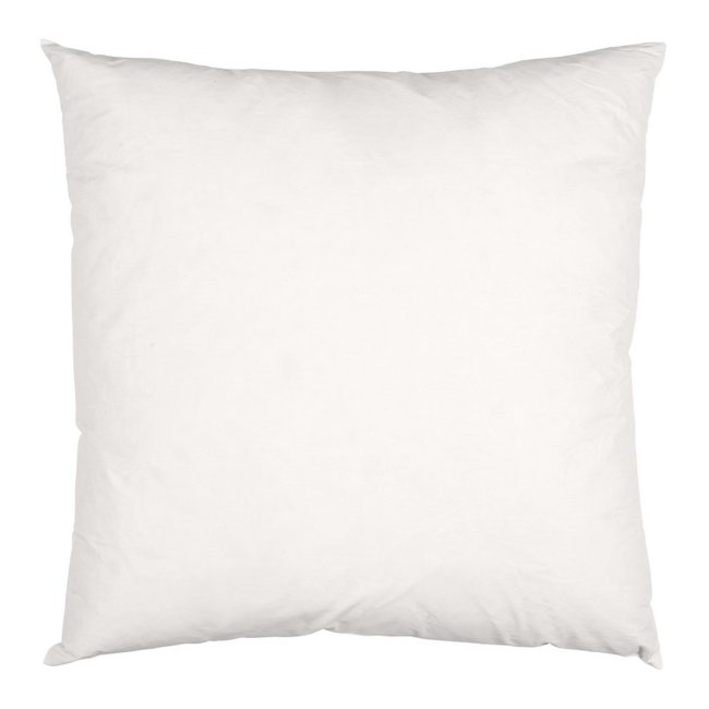 Coussin en plumes garnissage carré blanc <span itemprop=