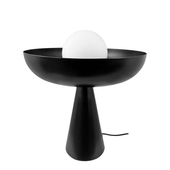 Lampe à poser en Métal et verre  AVA Couleur noir <span itemprop=