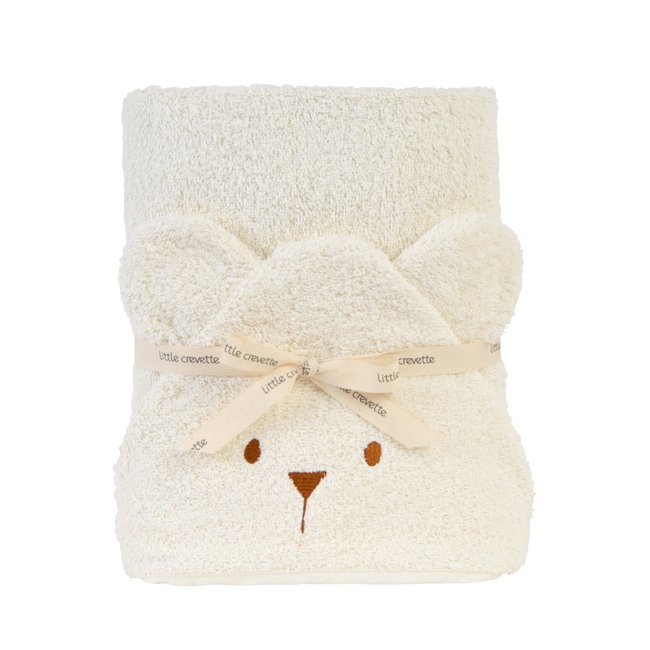 Cape de bain coton bio OURSON - LITTLE CREVETTE