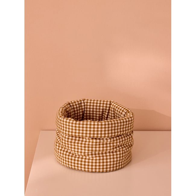 Pochon matelassé vichy Couleur vichy caramel <span itemprop=