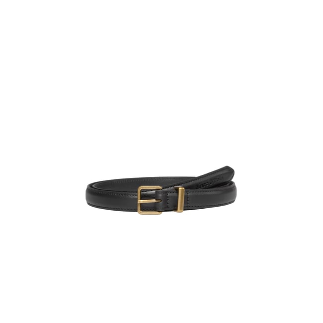 Ceinture avec boucle solide en laiton noir <span itemprop=