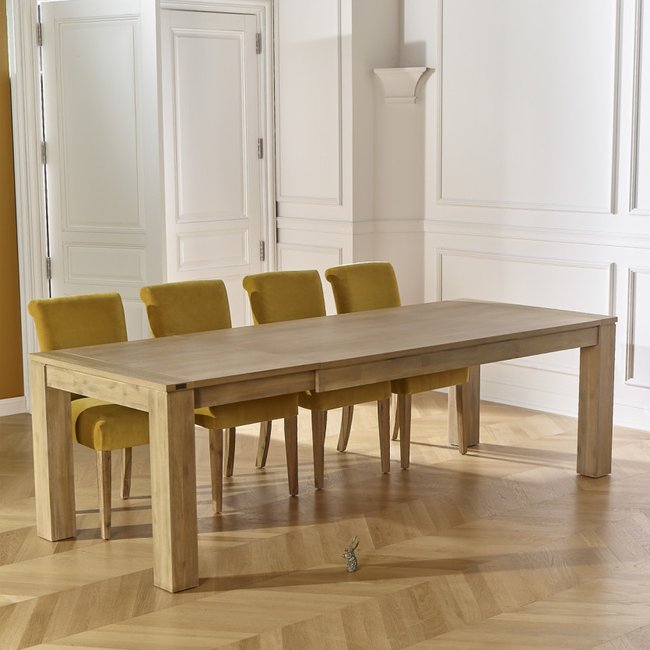 Table de repas 10/12 couverts ENZO Couleur patine colorado cérusée <span itemprop=