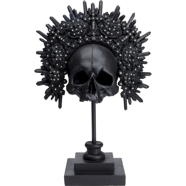 Déco crâne couronne Couleur noir <span itemprop=