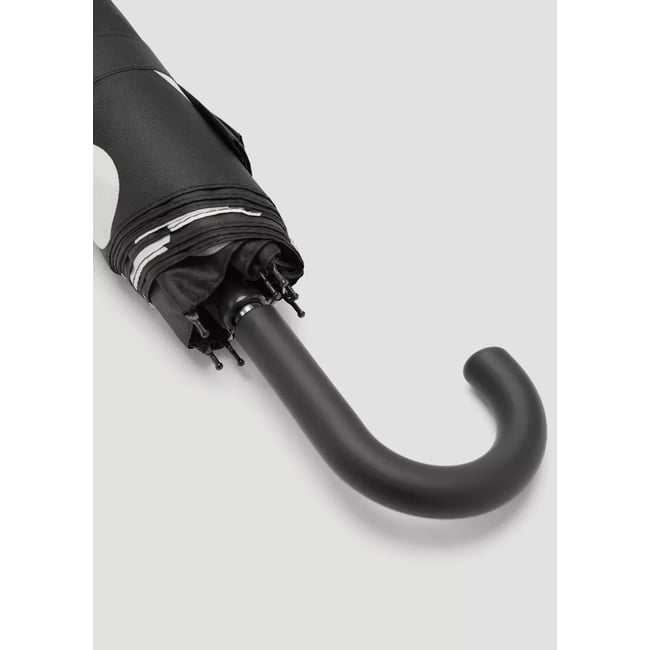Parapluie imprimé pois noir <span itemprop=