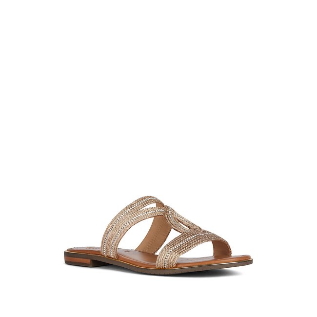 Platte muiltjes sozy goudkleur Geox La Redoute