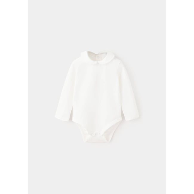 Body manches longues blanc cassé <span itemprop=