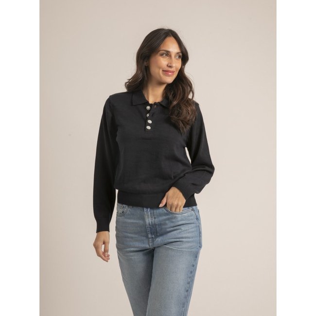 Pull Cachemire Recyclé Femme Noir - Mode Durable Rifò