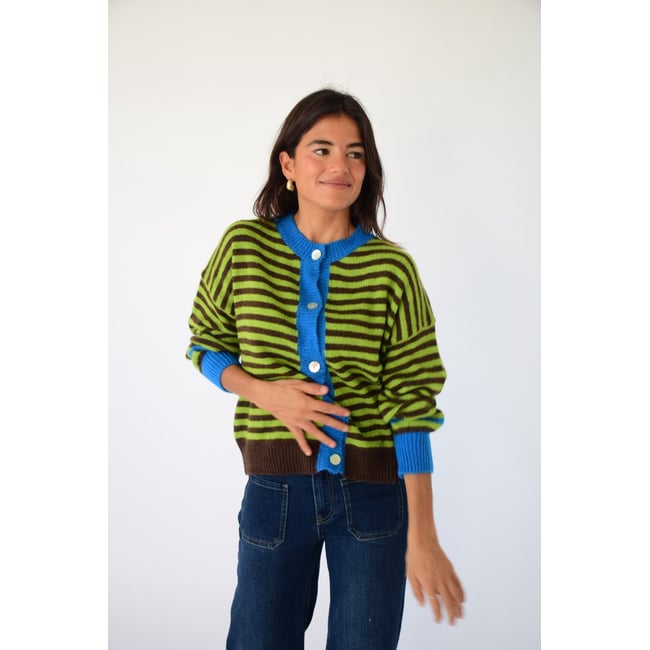 Gilet rayé en maille TESSA - MINDTRAVELER