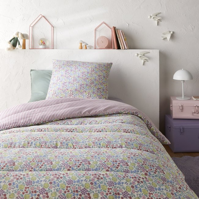 Field Patterned Quilt and Pillowcase, printed, LA REDOUTE INTERIEURS