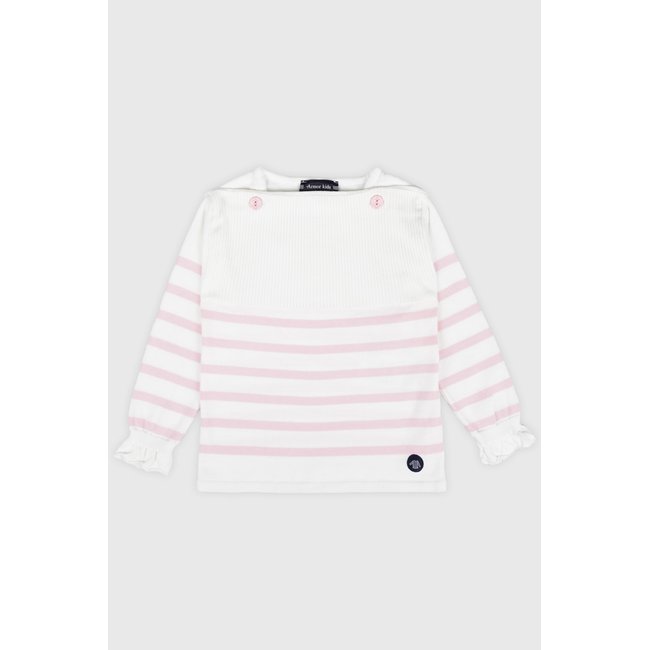 Pull rayé en coton KIDS blanc/fairytale <span itemprop=