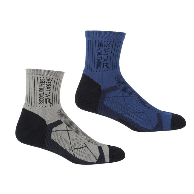 Chaussettes de sport bleu marine / gris foncé <span itemprop=