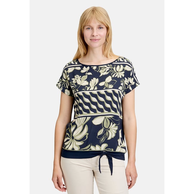 T-shirt basique à nœud dark blue/green <span itemprop=
